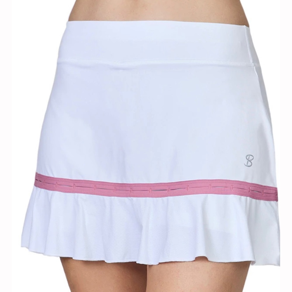 Sofibella Tennis Skort & Tank (White/Pink. Skort Size L. Tank Size M). New!